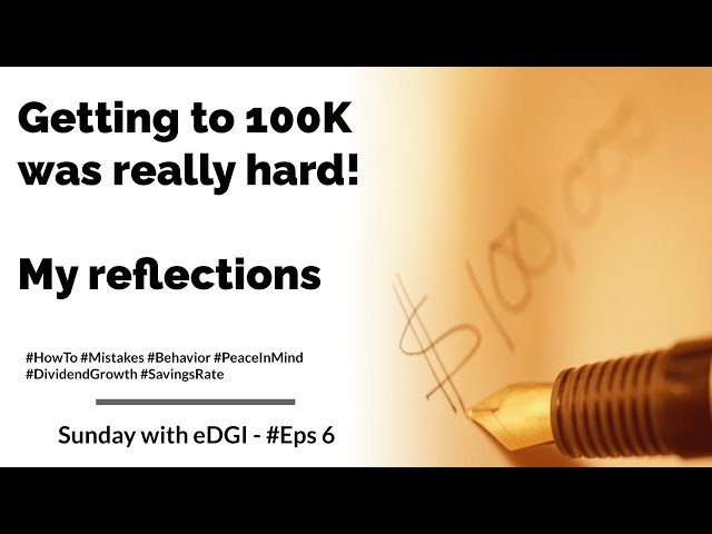 Why the first 100k is the hardest - Sharing my learnings | Sunday with eDGI ☕ | #Eps 6