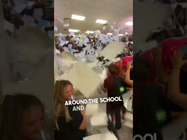 These students threw papers all over their high school 😱