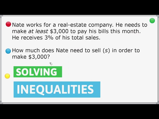 Writing Inequalities - Problem Solving