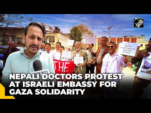 Nepali Doctors Rally at Israeli Embassy in Solidarity with Gaza's Healthcare Workers