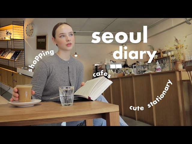 winter in Seoul vlog ☕️ stationary, kbeauty & clothes shopping, cute cafe's and snow