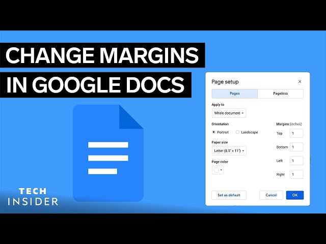How To Change Margins In Google Docs | Tech Insider