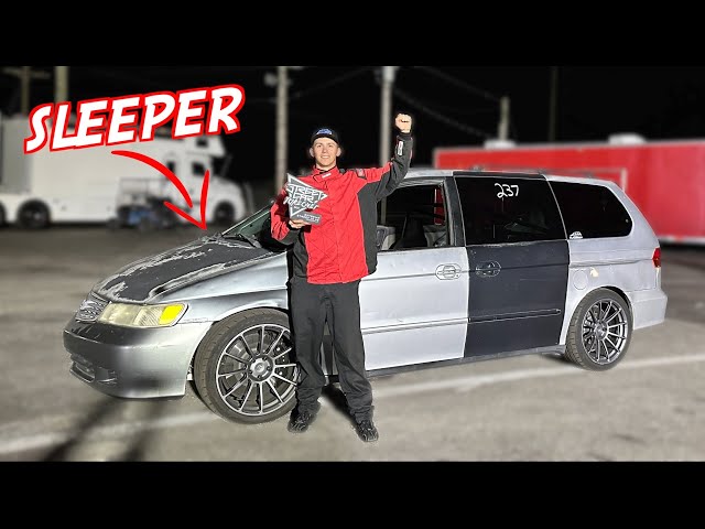 Ultimate Sleeper Minivan Enters It's First Competition Drag Race!