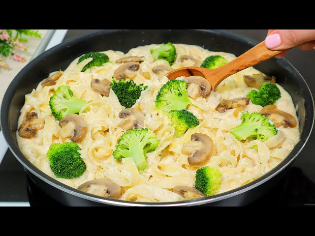 My friend from Spain taught me how to cook pasta with broccoli and mushrooms so delicious