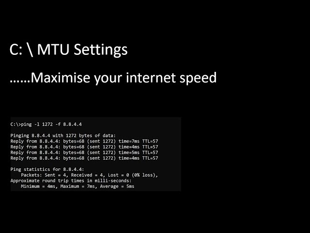 Faster Internet by changing MTU Size