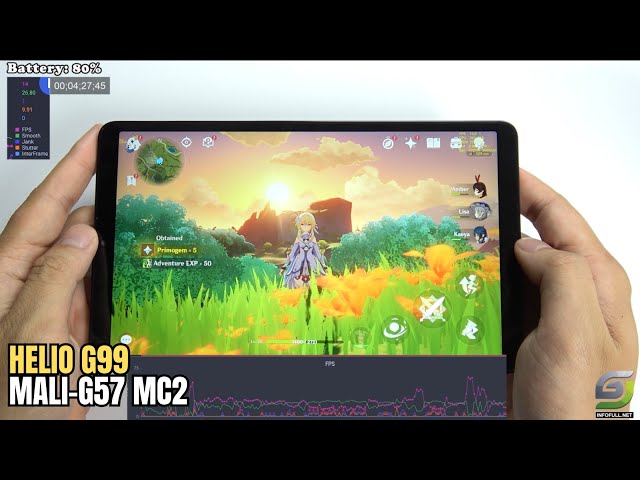 Samsung Galaxy Tab A9 test game Genshin Impact Max Setting