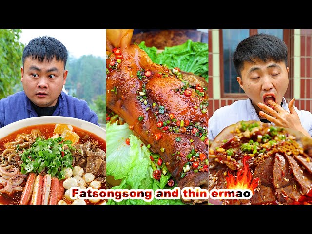 mukbang: Let's see how Song Song and Er Mao make chicken essence? What a food wizard.