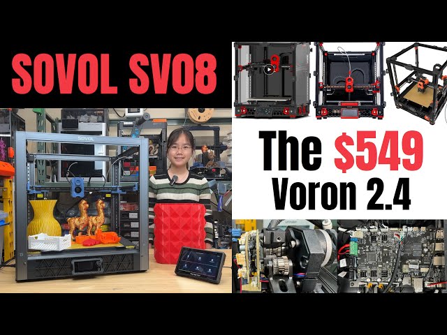 SOVOL SV08 Review: The $549 Voron 2.4, 7 linear rails, 700mm/s top speed, 40000mm/s³ acceleration