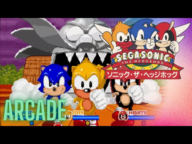 SegaSonic The Hedgehog: 3 Player Arcade playthrough