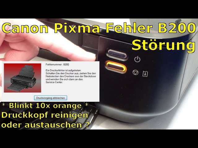 Canon Pixma B200 error fix - different problems