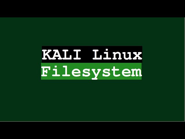 Linux file system explained for Ethical Hacking  | kali linux