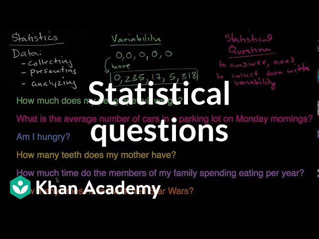 Statistical questions | Data and statistics | 6th grade | Khan Academy