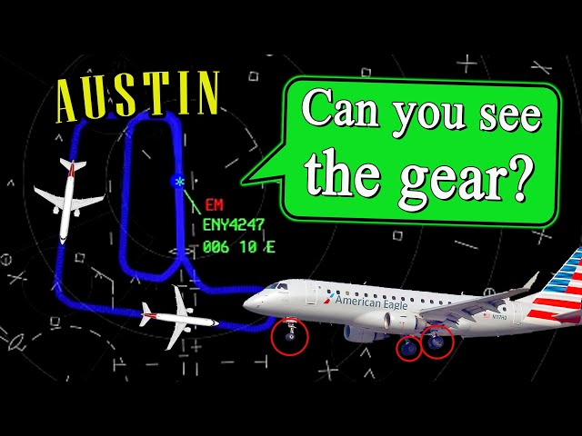 Envoy E175 has LANDING GEAR FAILURE | Emergency Return to Austin