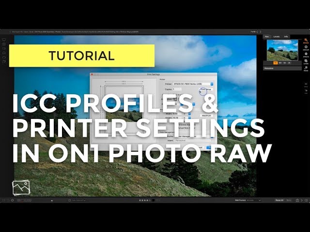 Tutorial - ICC Profile Installation & Printer Settings In ON1 Photo RAW