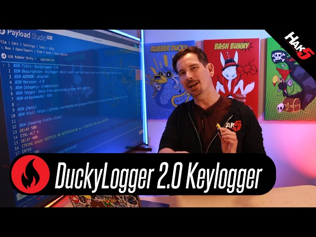 PAYLOAD: DuckyLogger 2.0 - Keylogger for USB Rubber Ducky [PAYLOAD MINUTE]