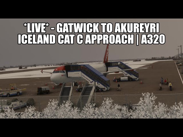 🔴 Stunning Iceland Approach - Gatwick to Akureyri | Easyjet A320 Real Ops Flight