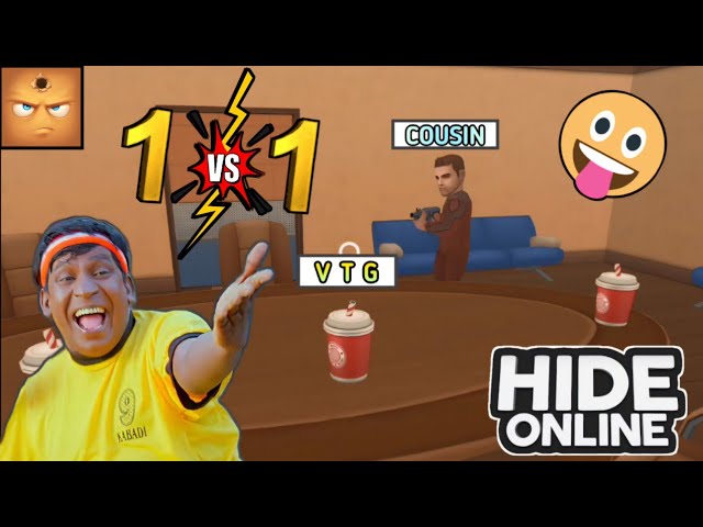 1 vs 1 with my cousin 🤣|Hide online funny gameplay|On vtg!