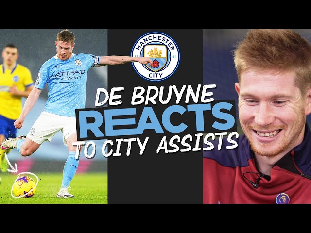 Kevin De Bruyne REACTS to Amazing City Goal Assists! | KDB on Assists