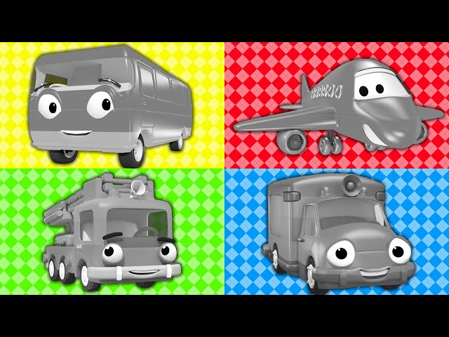 👶🎶 Colorful Journey with Vehicles for Kids - Learn and Paint with Friends on the Road