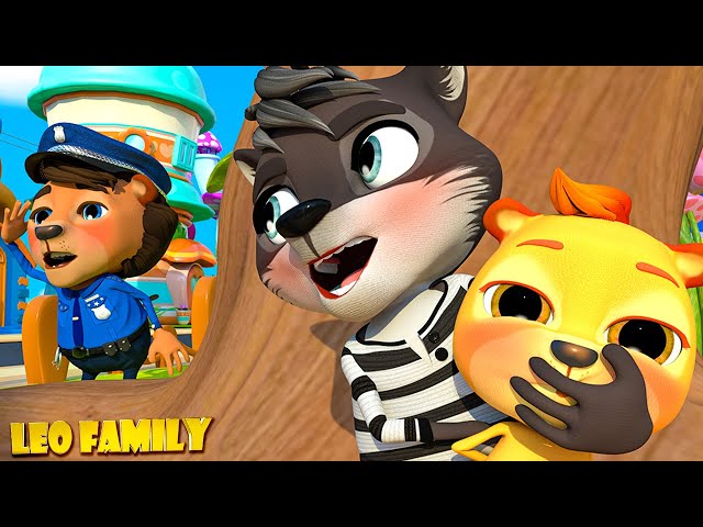 Police Officer Chase Thief👮 🚨Oh no! Baby Got Lost 👶| Funny Kids Songs & Nursery Rhymes | Leo Family🎤