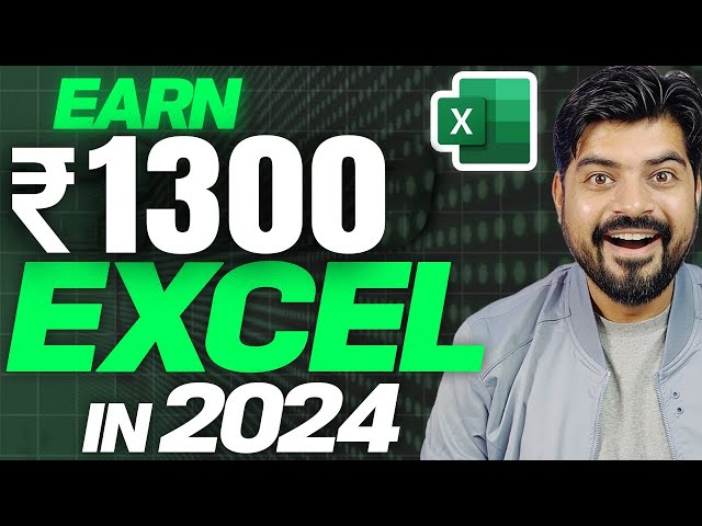 #1 Excel trick to earn Rs  1300 in just 1 hour 2024 🚀