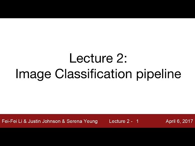 Lecture 2 | Image Classification