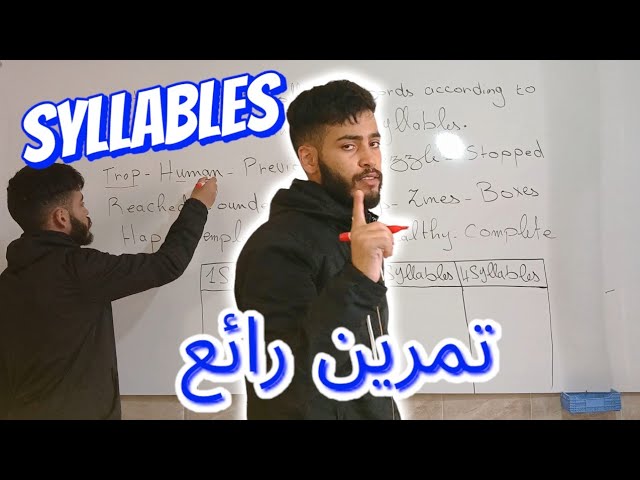 Syllables - حل تمرين حول الدرس الاكثر تعقيدا في الانجليزية