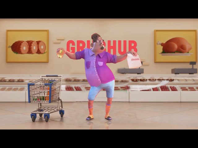 Kroger ad but I replaced him with the grubhub guy