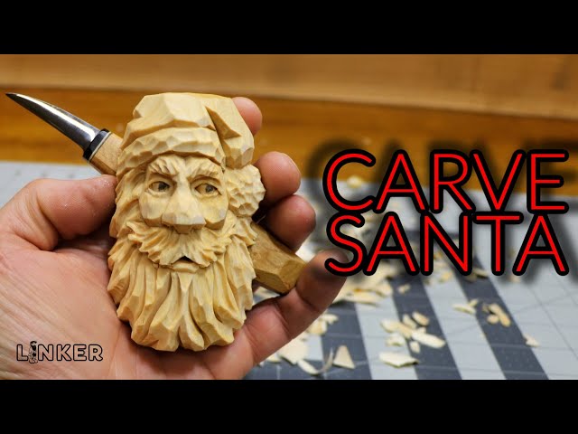 Carve a Santa Face Ornament -Full Hand Tool Tutorial