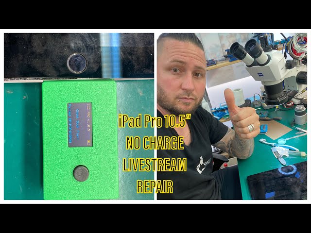 BASIC REPAIRS - iPad Pro 10.5" CAME IN WITH NO CHARGE - TROUBLESHOOTING BY ICC PRO - LIVE STREAM