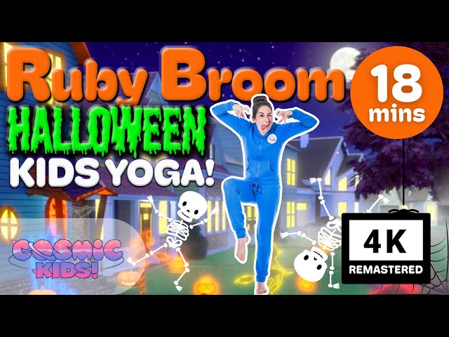 Ruby Broom! 🎃 | Halloween Kids Yoga Adventure | 4K UHD