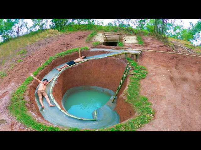 365 Days Of Building Underground Houses With Modern Million-dollar Swimming Pools And Slides