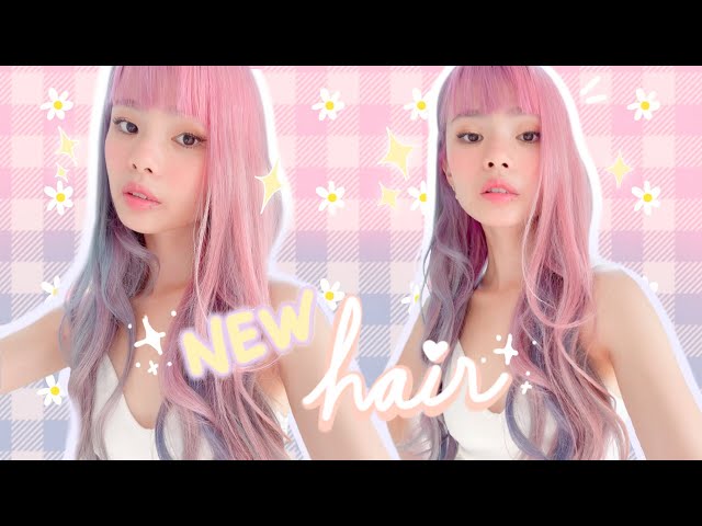 hair transformation! pastel pink, blue & purple melt 💗💜💙 + how to get rid of stained green hair!