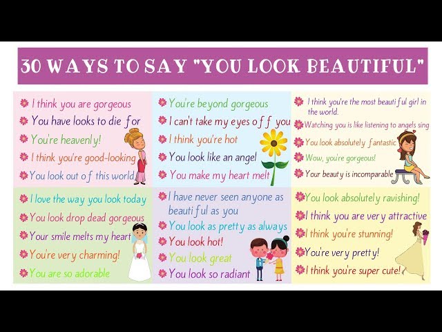 30 Super Useful Ways to Say You Are Beautiful in English