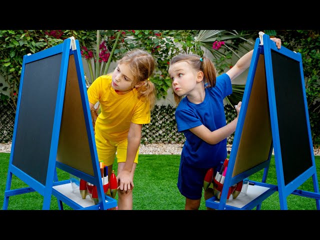 🌈 Kinder kopieren sich gegenseitig | Herausforderung 24 Stunden für Kinder | Vania Mania DE