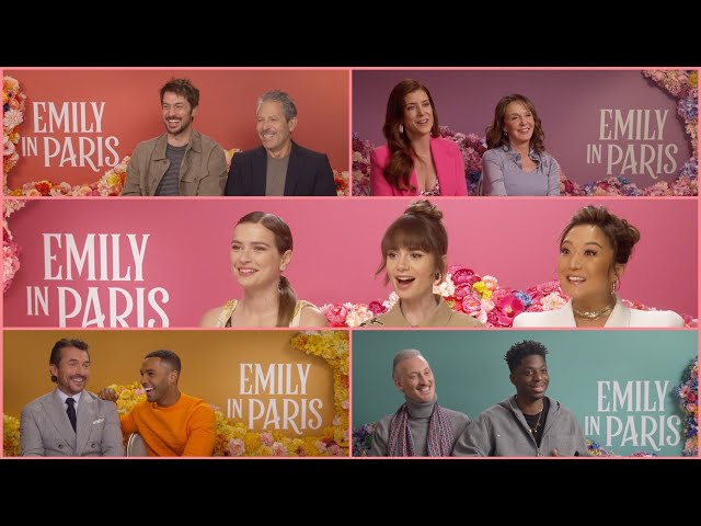 EMILY IN PARIS Season 3 Cast Interviews! Lily Collins, Ashley Park, Kate Walsh, Lucas Bravo, D Star!
