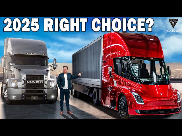 Elon Musk Unveiled 2025 Tesla Semi Upgrade ALL- NEW Specs and Performance, Mack Anthem Will Destroy?