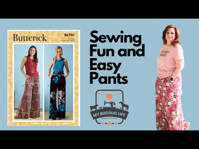 Sewing Butterick 6750 - Easy Elastic pants with pockets