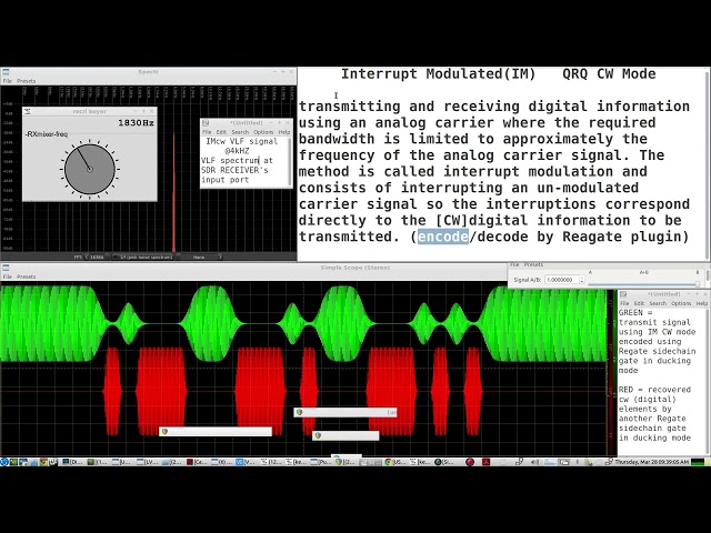 Interrupt Modulated(IM) QRQ CW Mode - Live demo on the VLF band