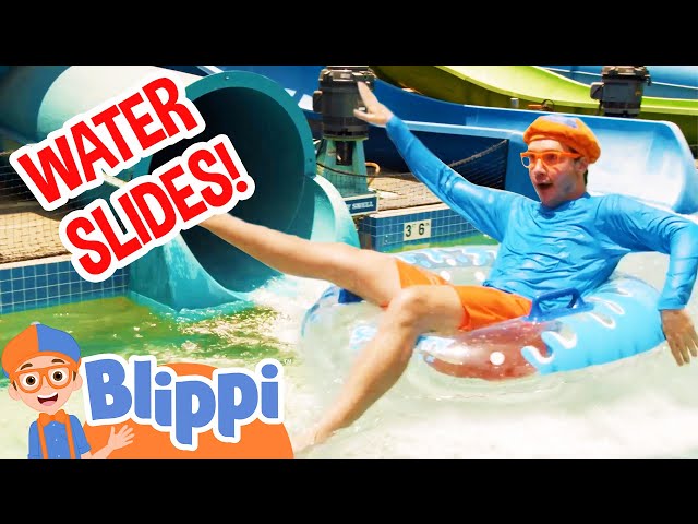 FUN Water Park Adventure with Blippi! | Exploring Theme Playgrounds | Educational Videos for Kids