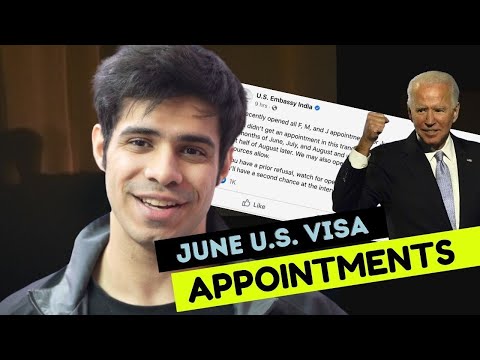 U.S. Visa June/July Upcoming slots || F-1, J-1, M-1, F-2, J-2