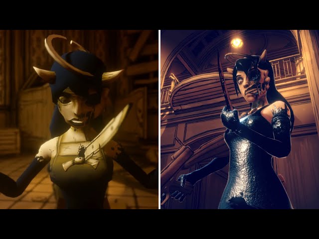 All Alice Angel Get Stabbed Scenes Comparison - Bendy and the Dark Revival (2022)