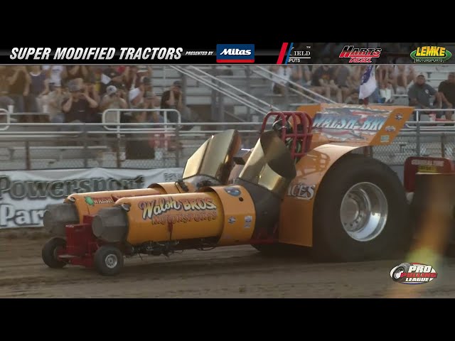 Pro Pulling League 2023: Super Modified Tractors presented by Mitas pulling in Goshen, IN