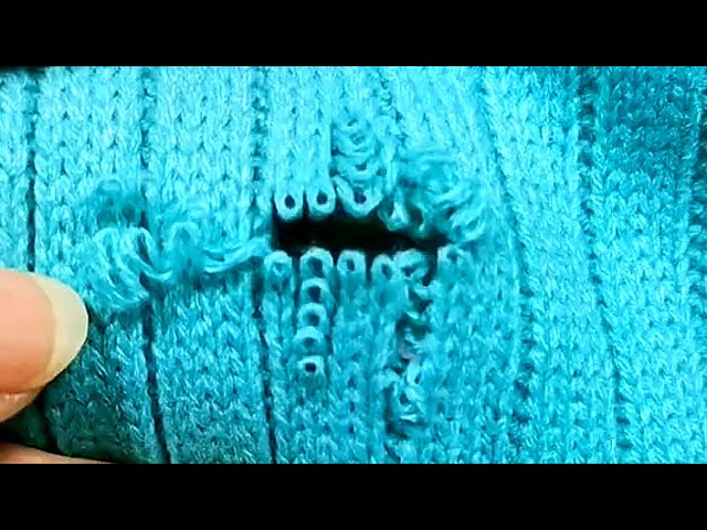 How to  Repair a Hole in a Knitted Sweater at Home Yourself