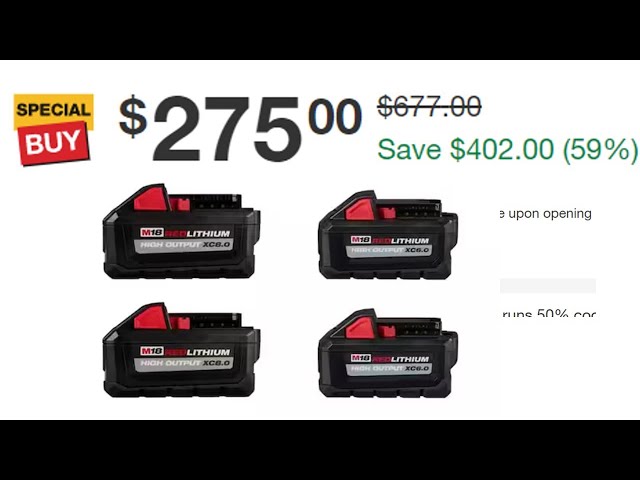 URGENT! Home Depot Milwaukee Battery Deal is Back! Special Buys Of Day