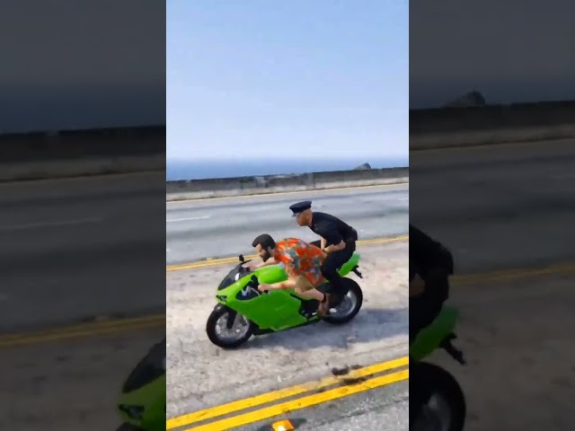 I TRIED GTA5's  SUPERBIKE H2R AND POLICE SCAMMED ME #shorts