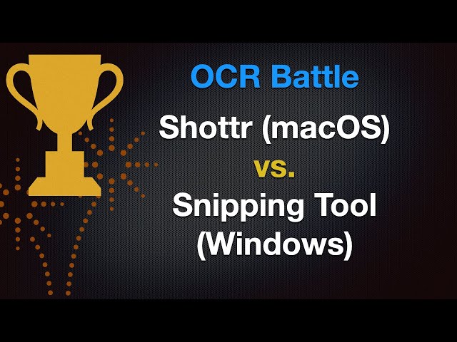 OCR Battle - Shottr (macOS) vs. Snipping Tool (Windows)