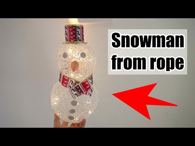 String Snowman - Christmas DIY - EASY #Shorts