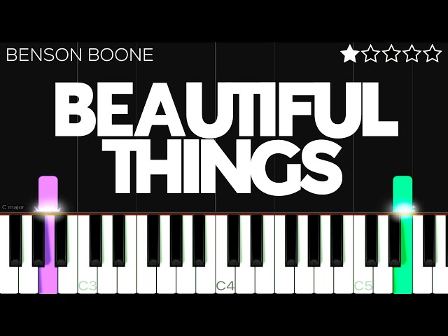 Benson Boone - Beautiful Things | EASY Piano Tutorial