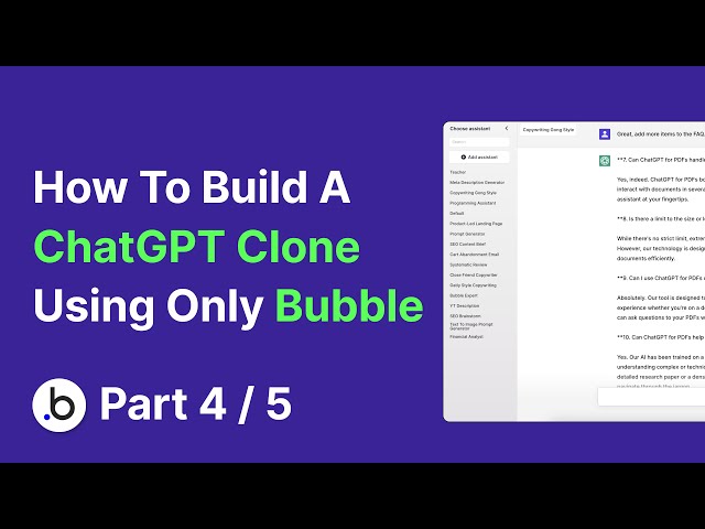 I built a ChatGPT clone app without code (4/5)